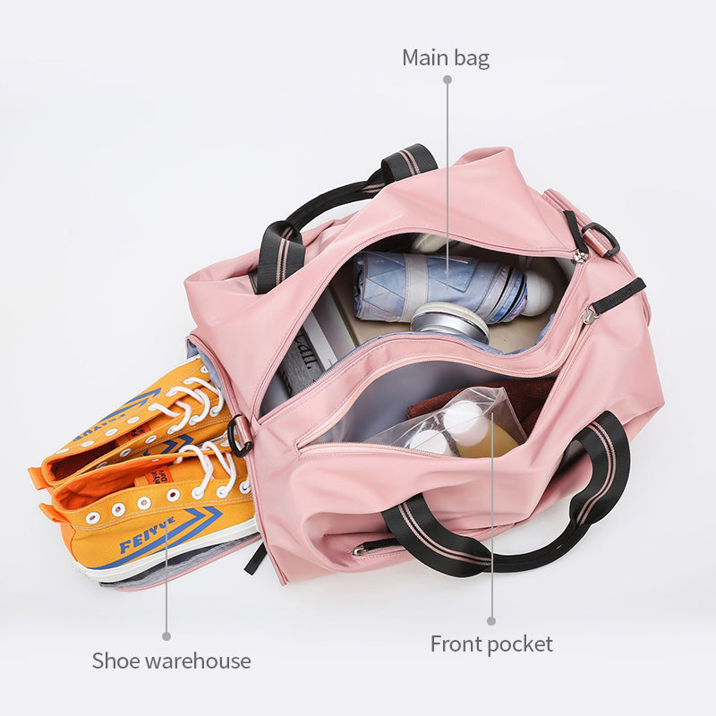 Gym Bag for Men and Women with Wet Pocket & Shoes Compartment - 3 in 1 Sports Duffle Bag - Removable crossbody shoulder strap